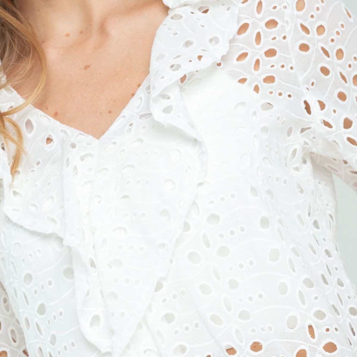RAGGED - Blusa hoja rota Blanco crudo Ragged.