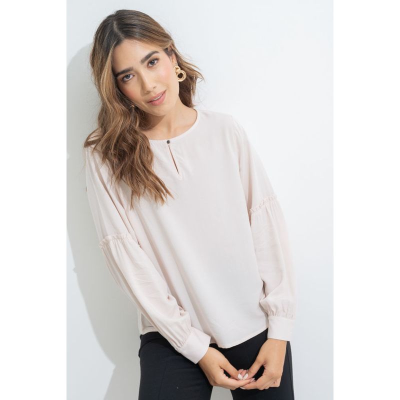 RAGGED - Blusa romana Beige Ragged