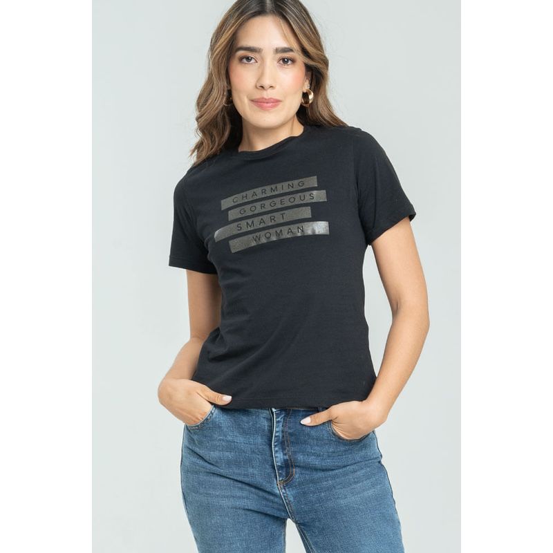 RAGGED - Camiseta woman Negro Ragged