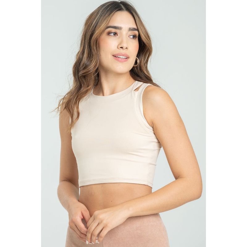 RAGGED - Crop top shibari Beige claro Ragged