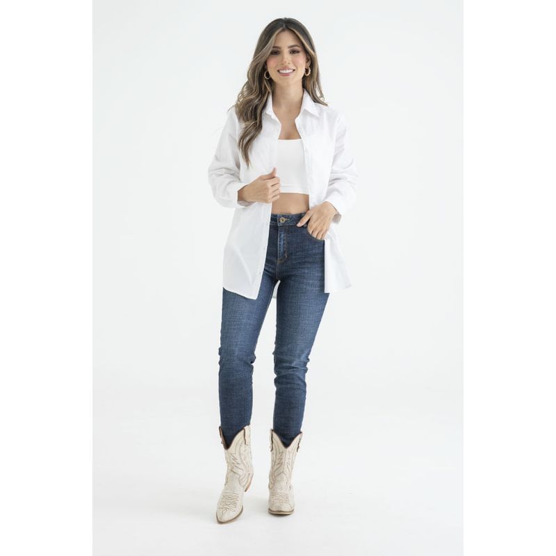 RAGGED - Camisa boyfriend popelina Blanco Ragged