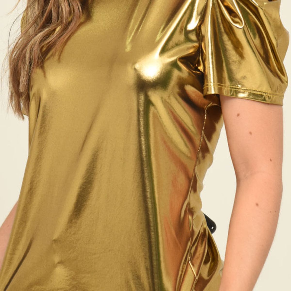 RAGGED - Blusa foillight Oro Ragged