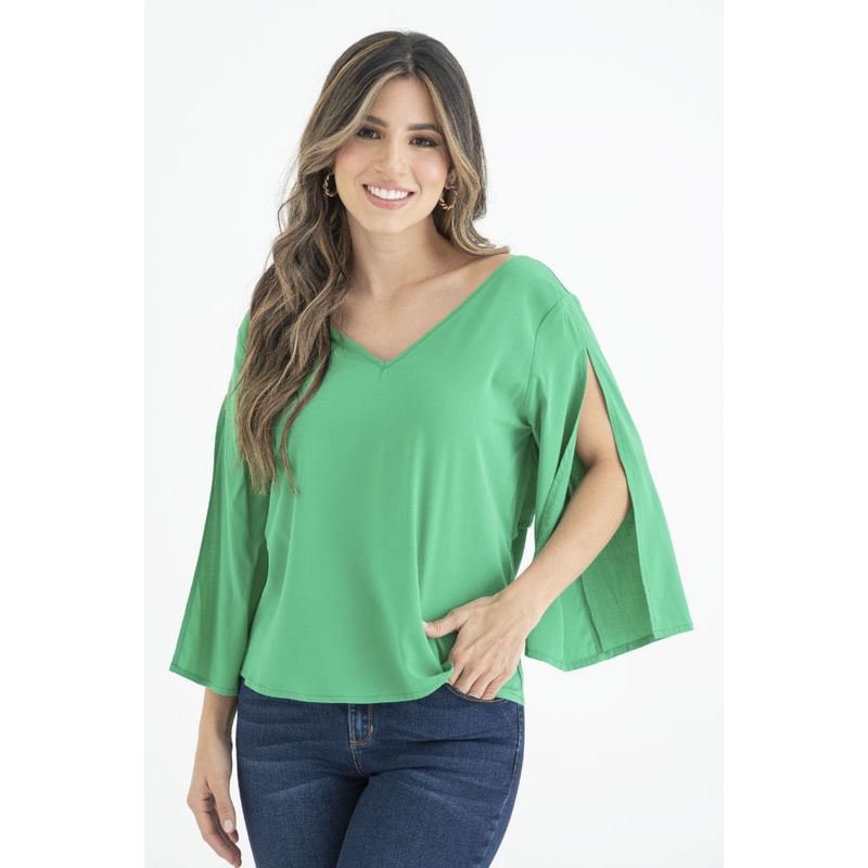 RAGGED - Blusa nikita Verde pasto Ragged