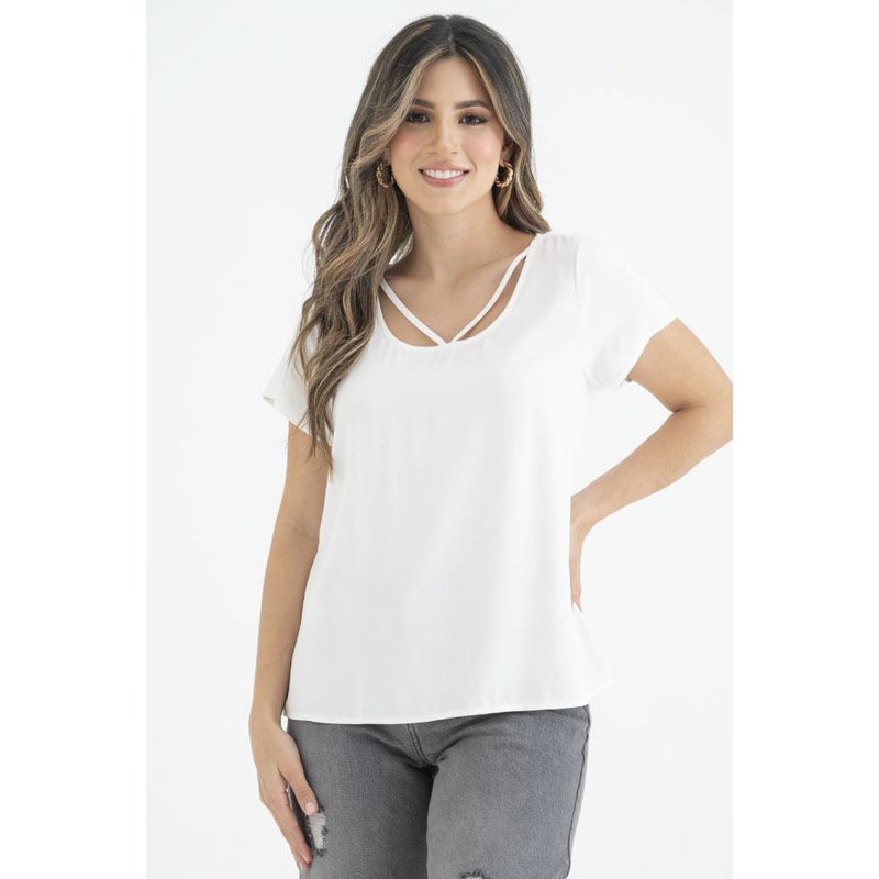RAGGED - Blusa makarena Blanco crudo Ragged