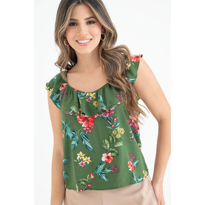 RAGGED - Blusa sutile Verde militar Ragged