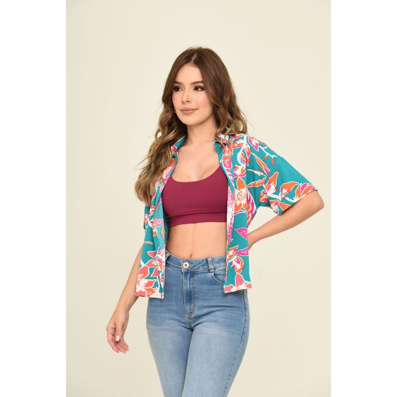 RAGGED - Camisa taxlo Verde pato Ragged