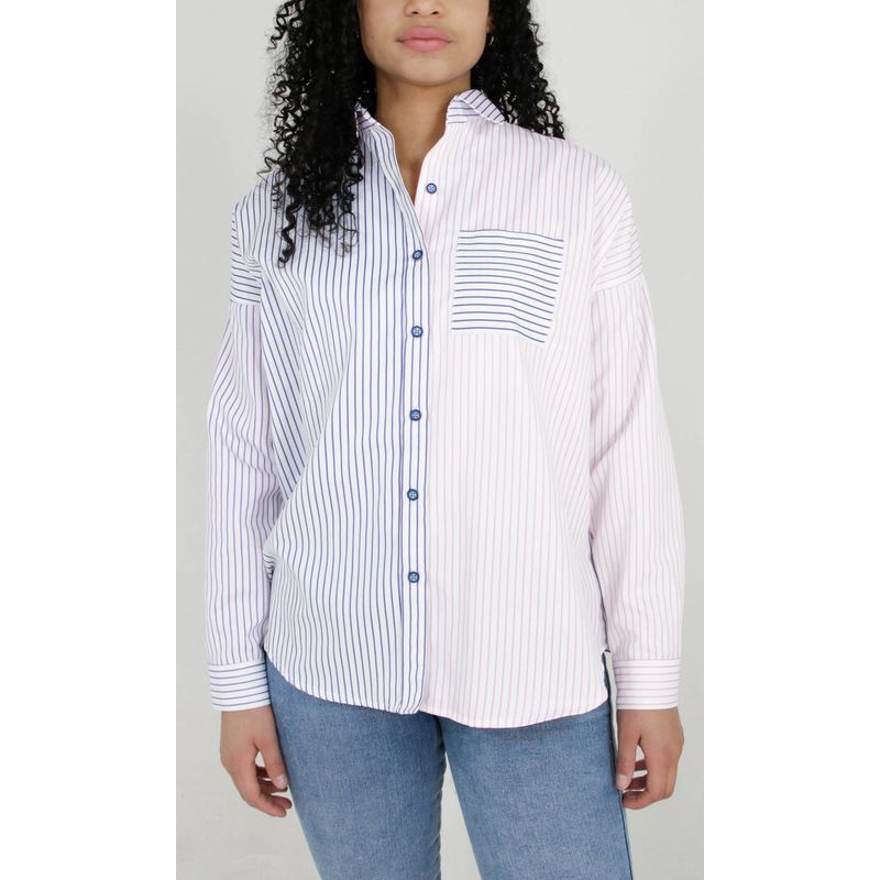 L Y H - Blusa Para Mujer Manga 34 Rosa Marca L&H