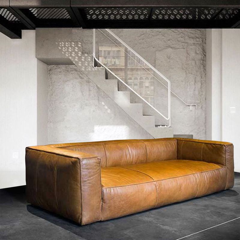 22 GRADOS DECORACION - Sofá American Eco Cuero 200x100cm Color Cafá