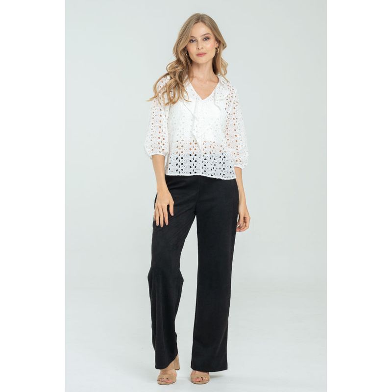 RAGGED - Pantalon selkie Negro Ragged