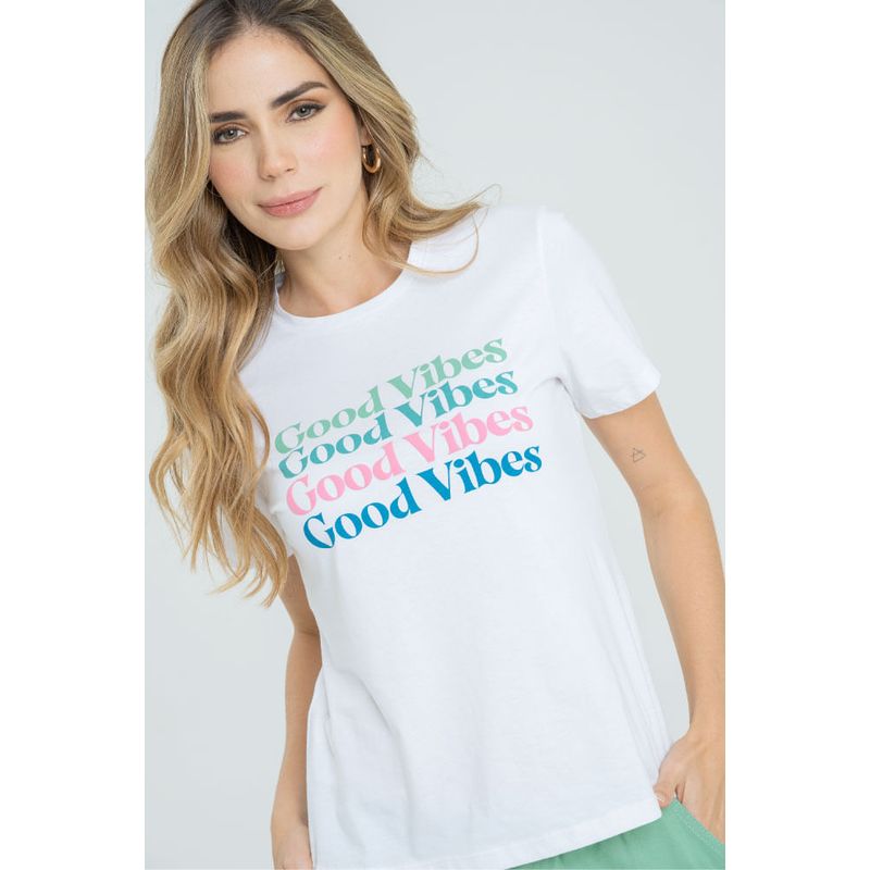 RAGGED - Camiseta good vibes Blanco Ragged