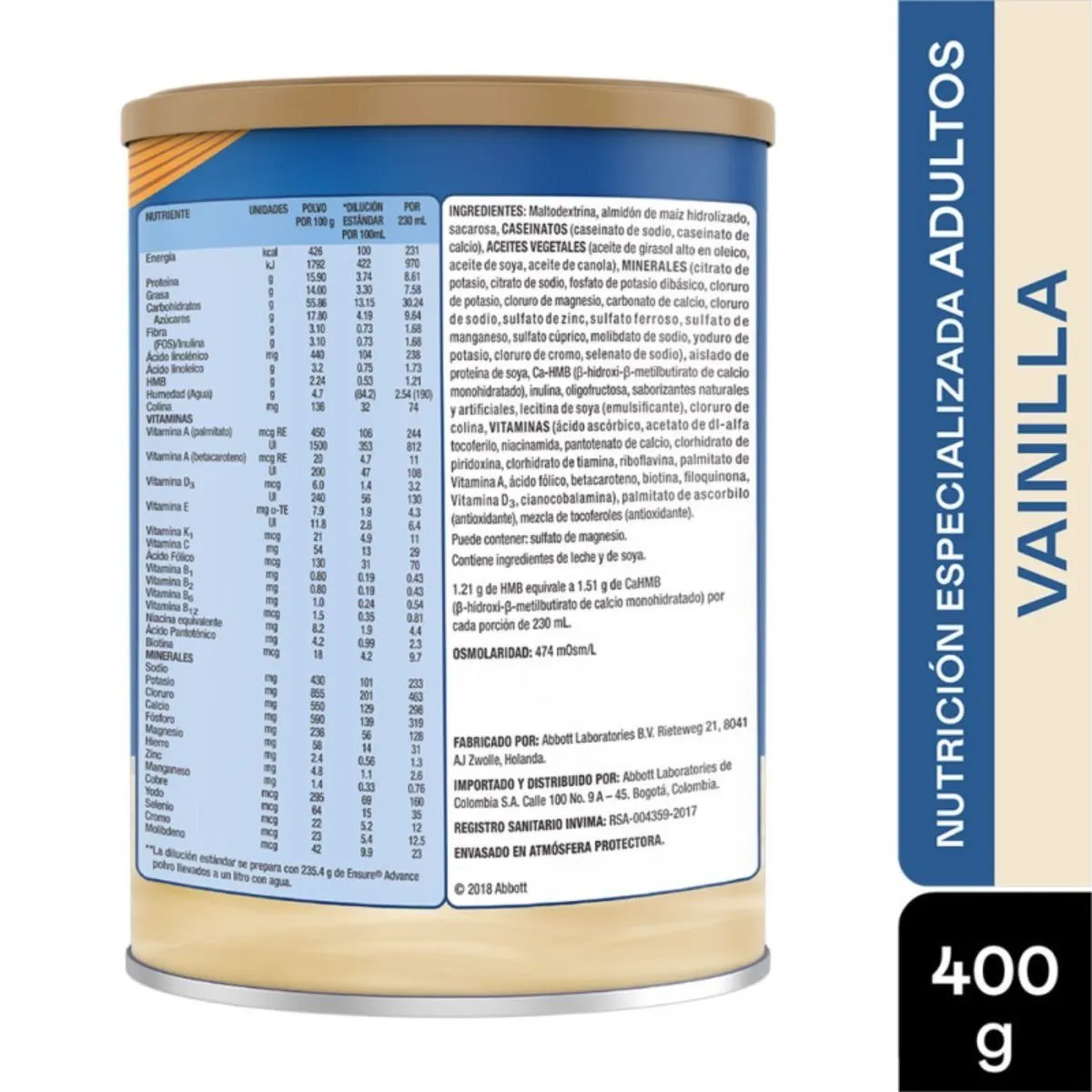 ABBOTT - Ensure Advance Vainilla X 400 G