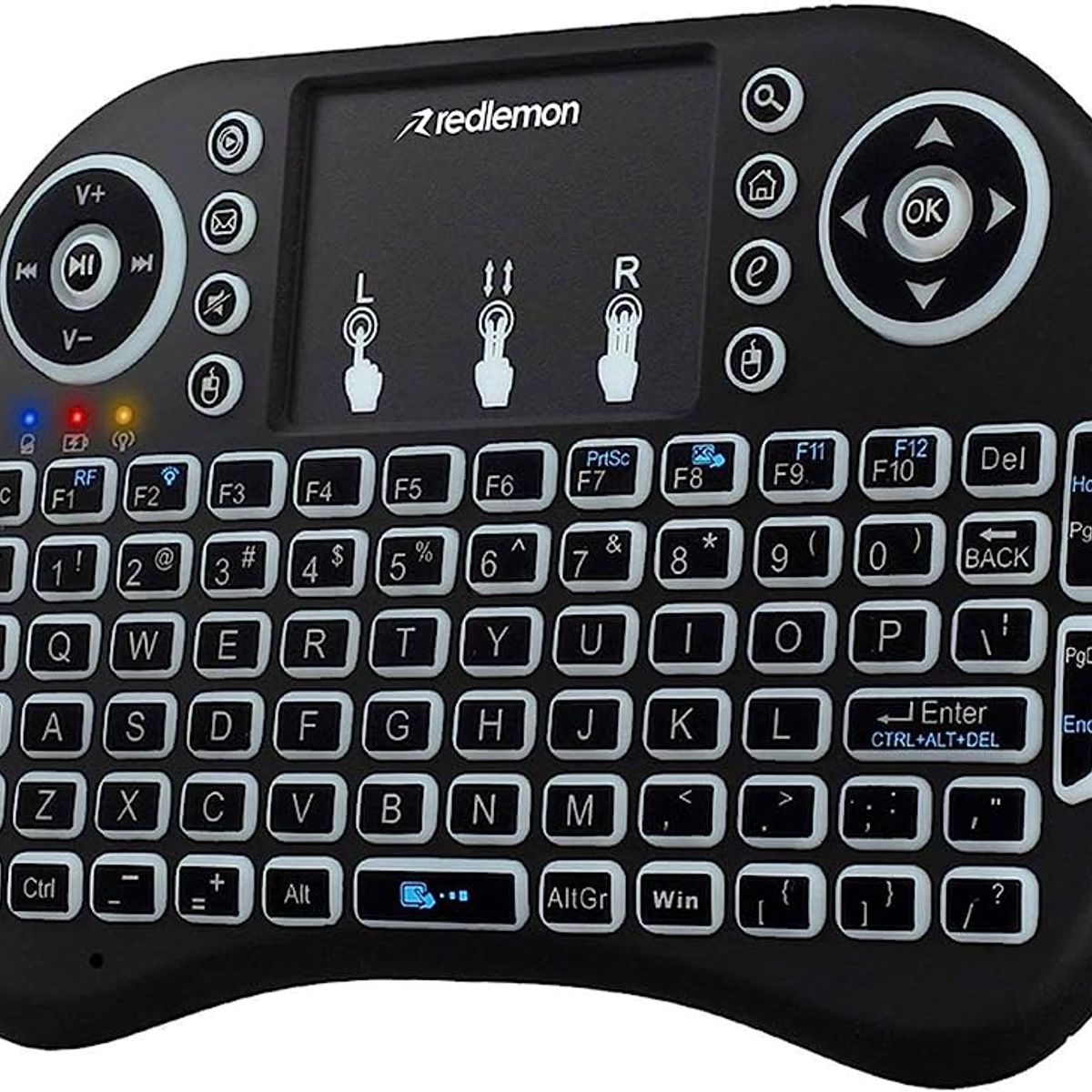 SKY - Mini Teclado Inalámbrico Airmouse Android Smart Tv Iluminado