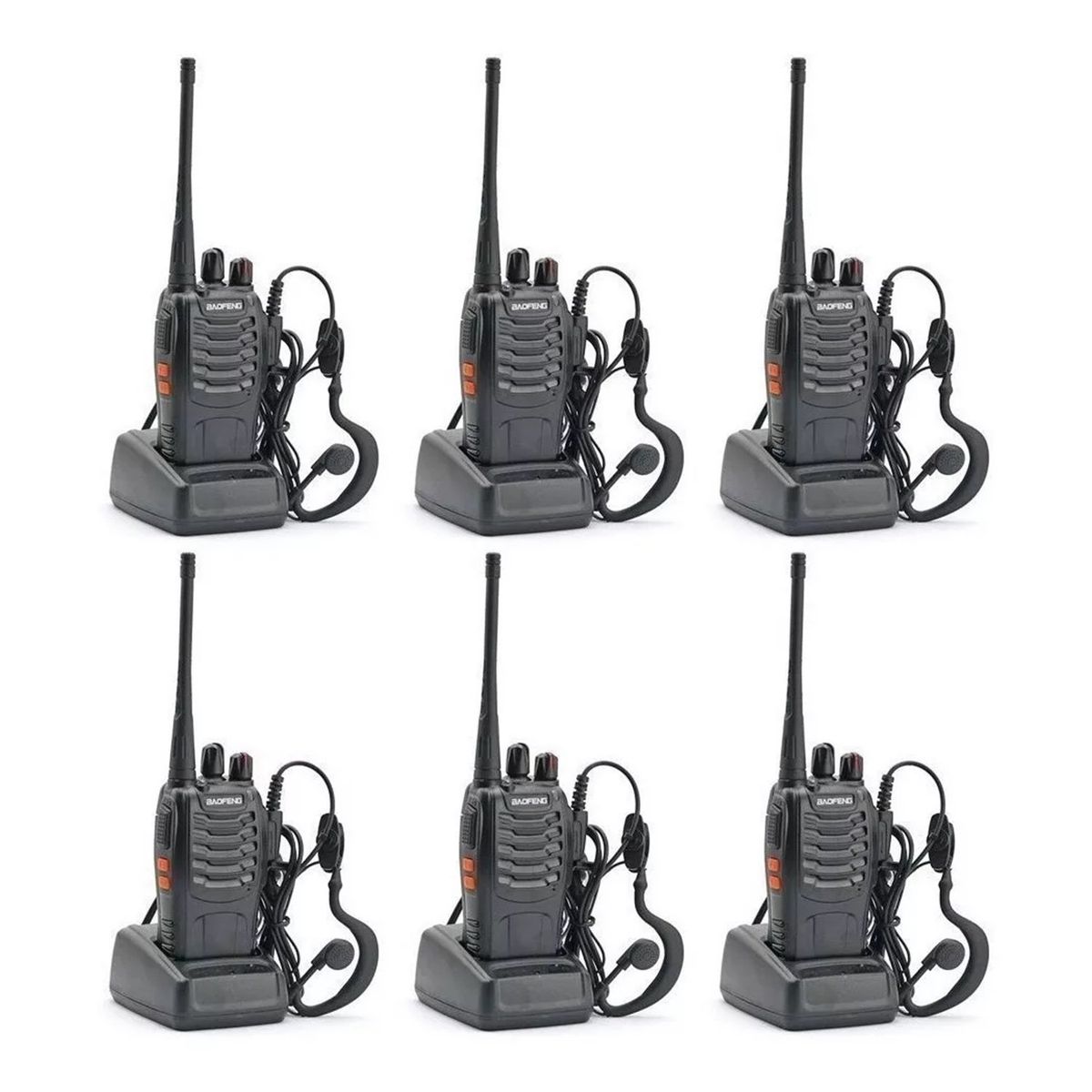 BAOFENG - Radio Intercomunicador Baofeng BF 888S Walkie Takie PROM X 6