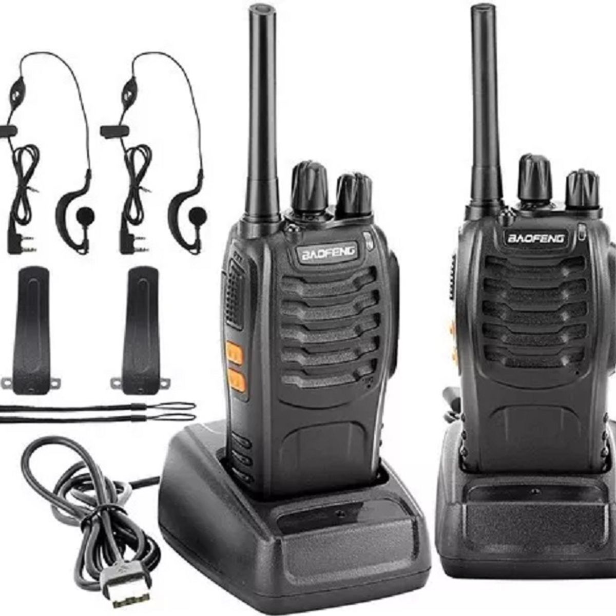 BAOFENG - 4 Radios Baofeng Woki Toki Comunicacion Boquitoquis Seguridad