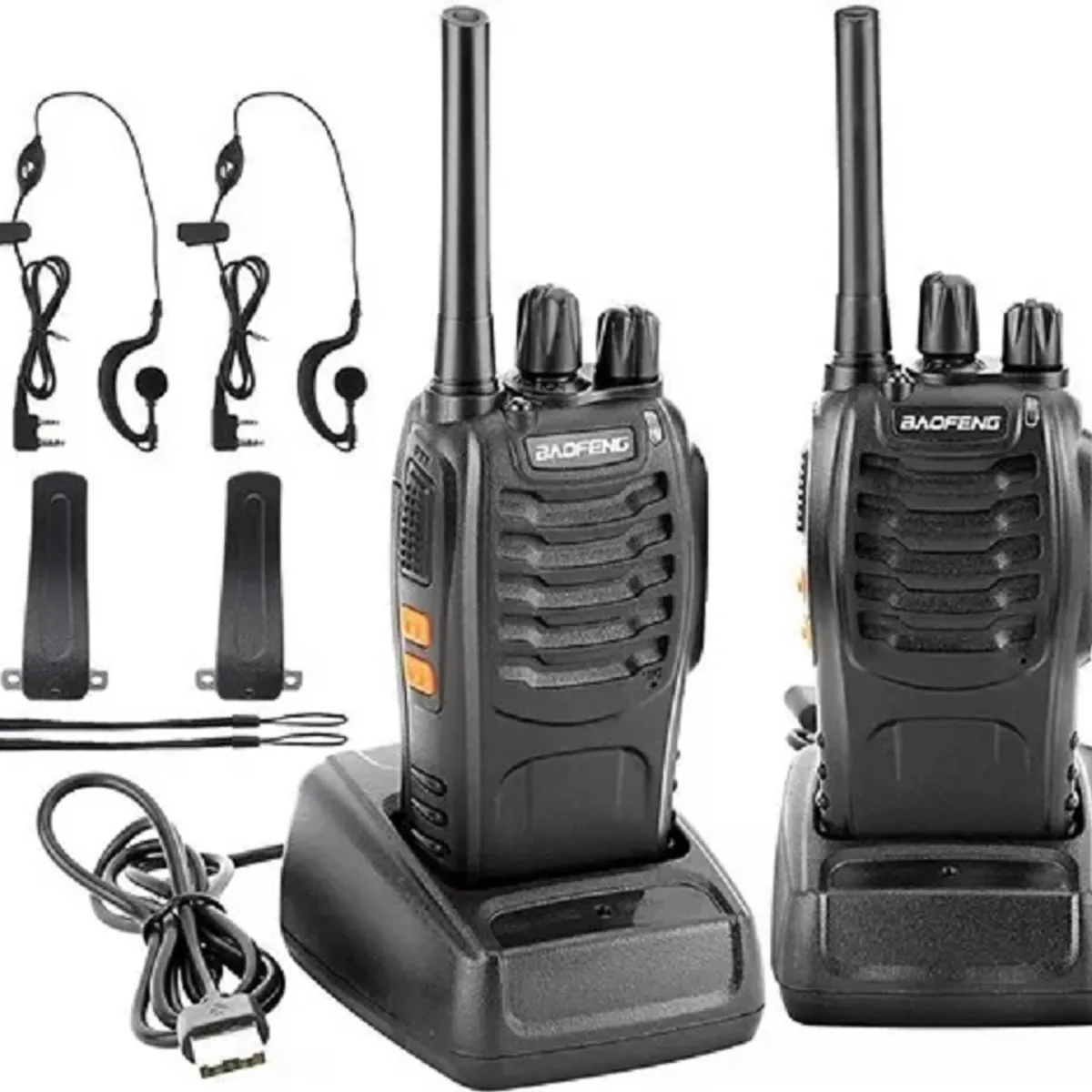 BAOFENG - 2 Radios Baofeng Woki Toki Comunicacion Boquitoquis Seguridad
