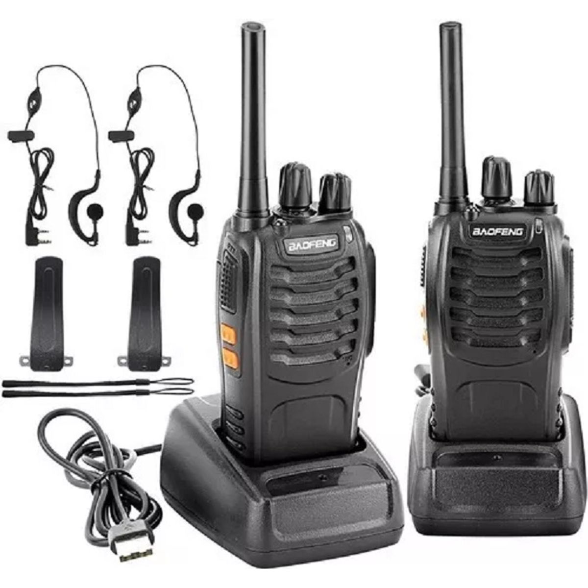 BAOFENG - 2 Radios Baofeng Woki Toki Comunicacion Boquitoquis Seguridad