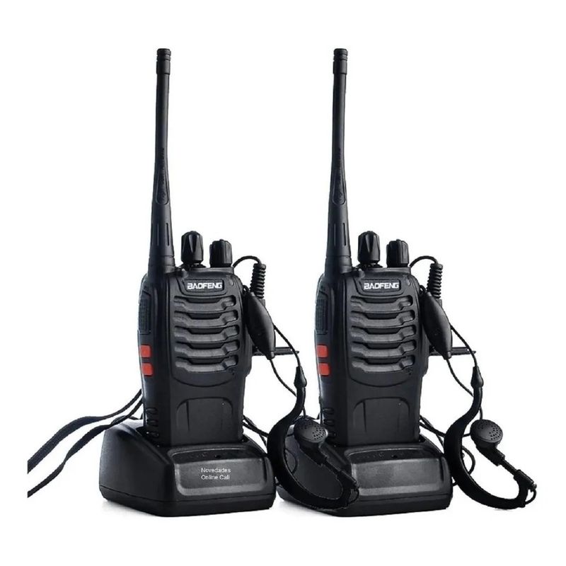 BAOFENG - Radios de comunicacion baofeng woki toki boquitoquis x 2 + Audifonos
