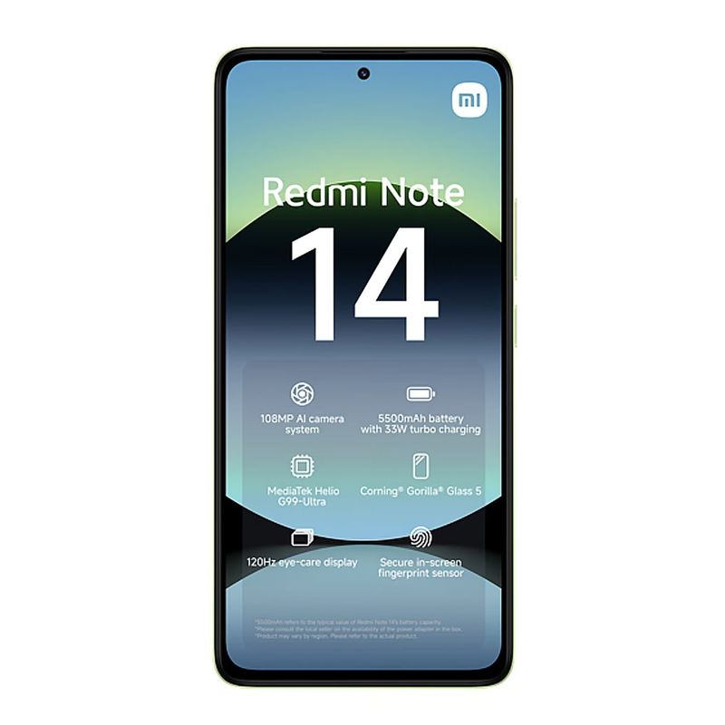 XIAOMI - Celular Xiaomi Redmi Note 14 4G/8RAM/256GB/108MPX/Verde Lime