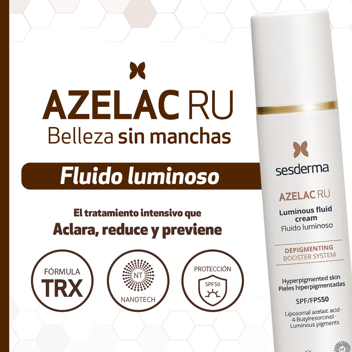 SESDERMA - Fluido Luminoso Despigmentante Facial Azelac Ru Sesderma 50 ml