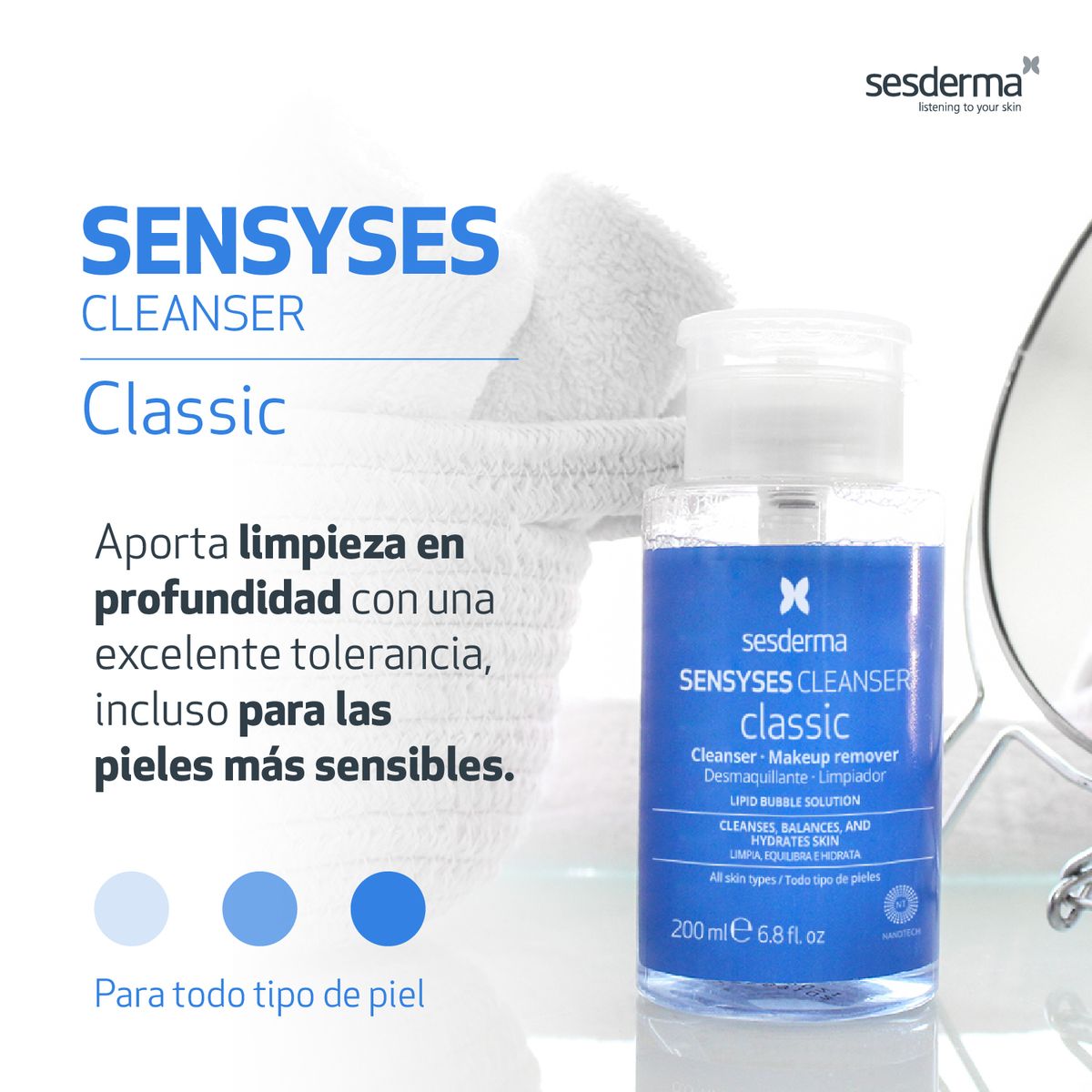 SESDERMA - Limpiador Sensyses Cleanser Classic Sesderma para Todo tipo de piel 200 ml