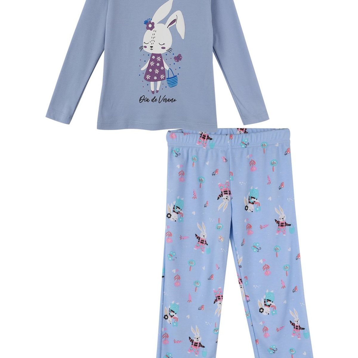 SANTANA - Pijama Niña Anita Azul