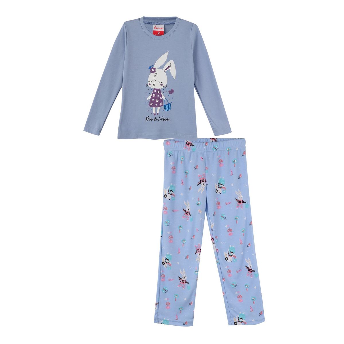 SANTANA - Pijama Niña Anita Azul