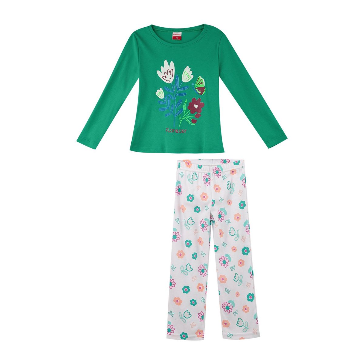 SANTANA - Pijama Niña Anita Verde