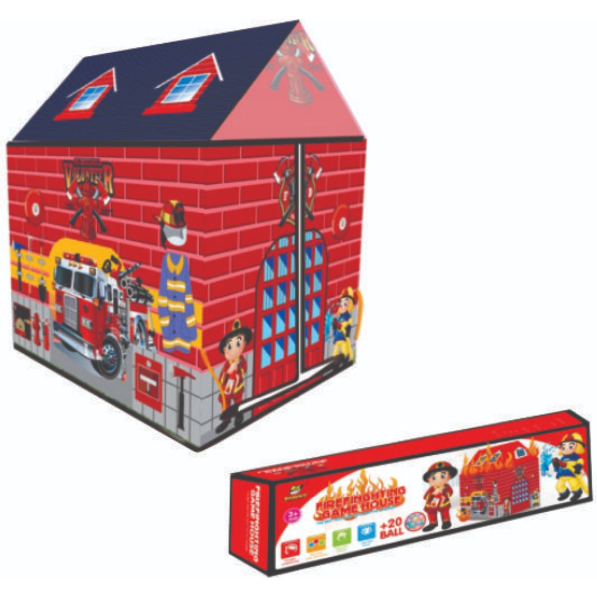 JUGUETELANDIA - CARPA BOMBERO CAJA PARA NIÑOS