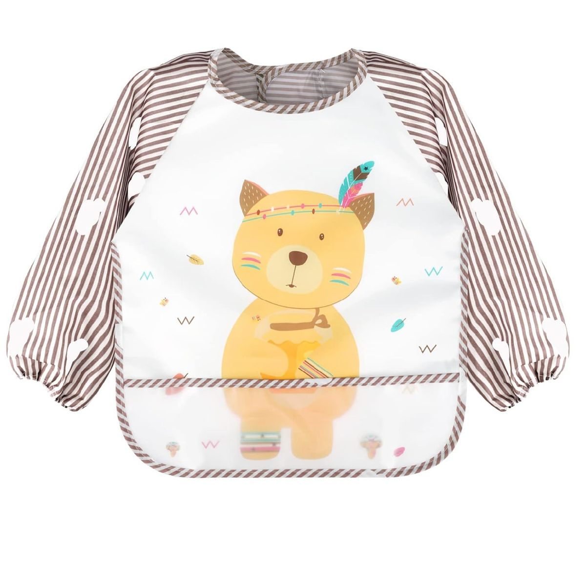 MUNDO BEBE - Babero Delantal Manga Larga Impermeable Bebe Niña Niño