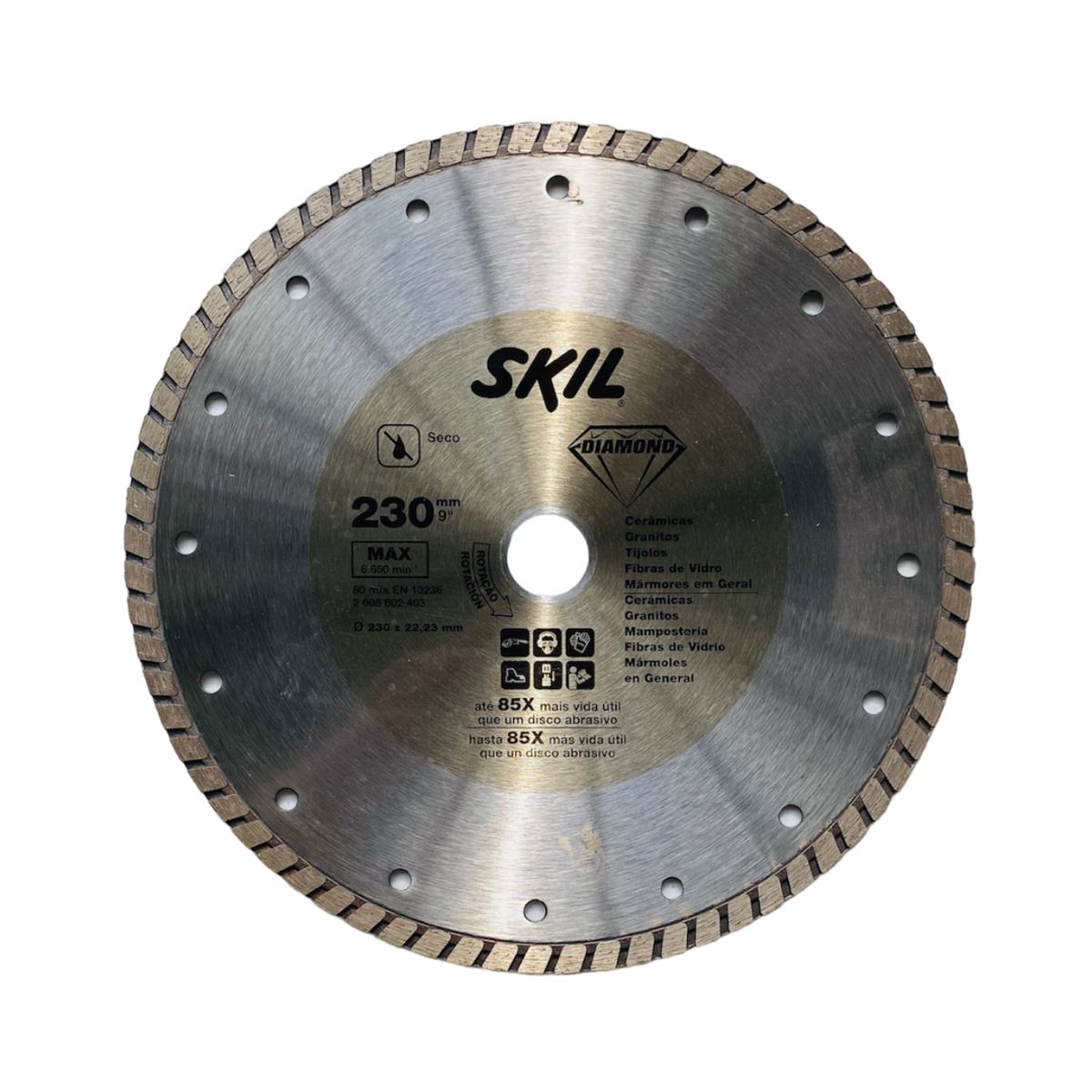 SKIL - Disco Diamantado Skil 9 Pulgada 230 x 22,23 mm Turbo