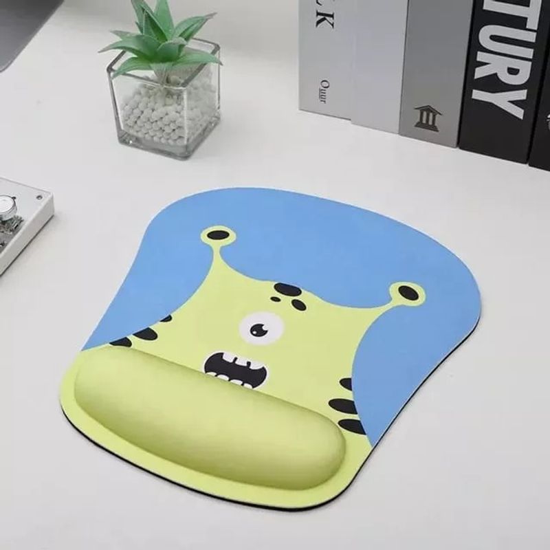 GENERICO - Pad Mouse Con Soporte De Muñeca Diseño Monstruos Coloridos