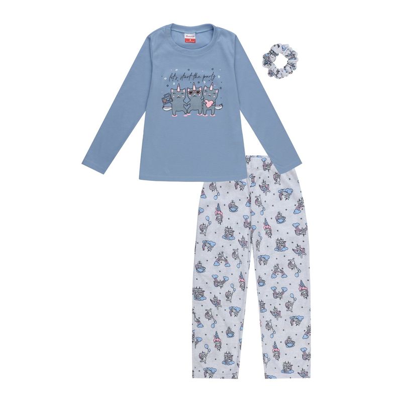 SANTANA - Pijama Niña Anita Azul