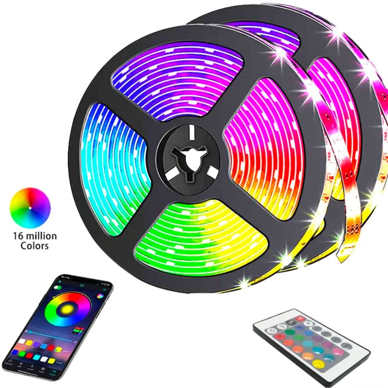 GENERICO - Cinta Led Rgb Multicolor 5 Mts Con Control