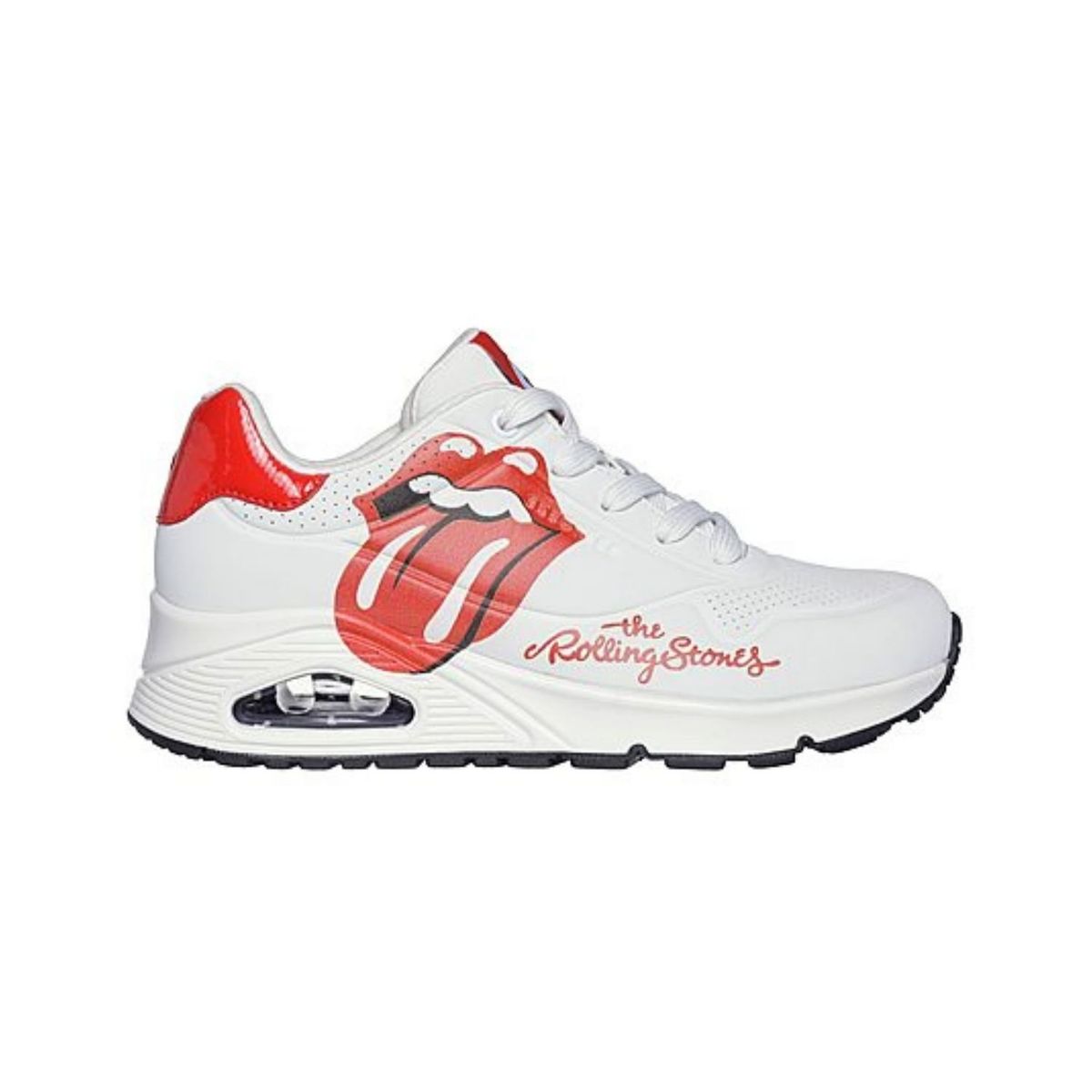 SKECHERS - tenis SKECHERS para MUJER UNO - ROLLING STONES color Blanco y rojo