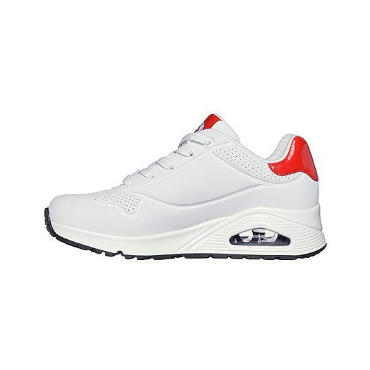 SKECHERS - tenis SKECHERS para MUJER UNO - ROLLING STONES color Blanco y rojo