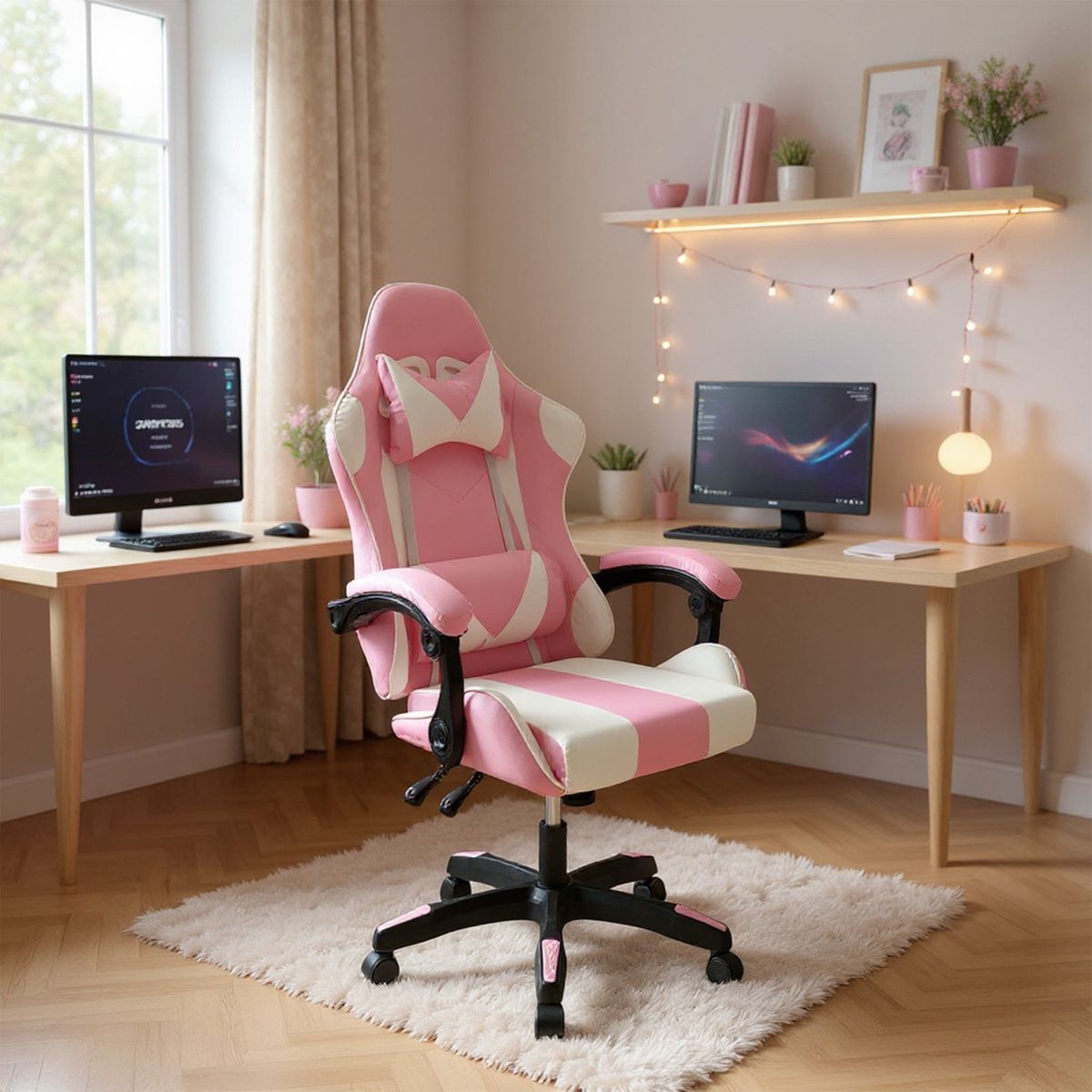 BOXBIT - Silla Gamer De Oficina Hawker - 9915 Rosa