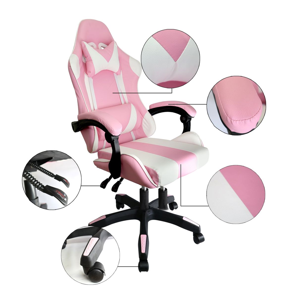 BOXBIT - Silla Gamer De Oficina Hawker - 9915 Rosa