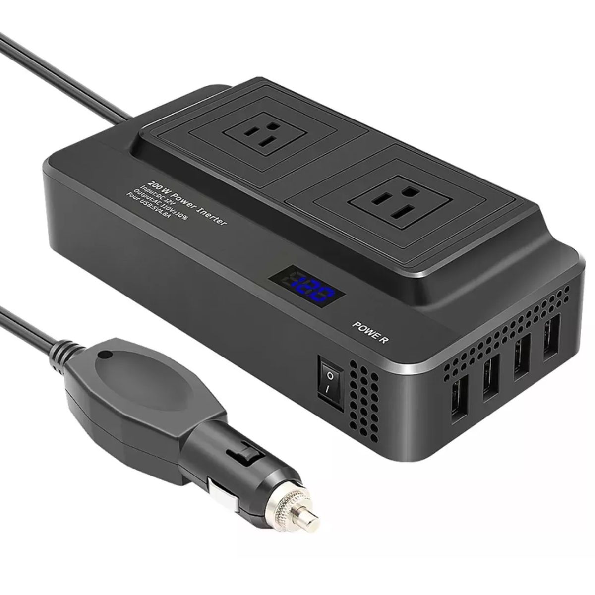 GENERICO - Inversor Convertidor De Coche Corriente 12v A 110v Y 4usb