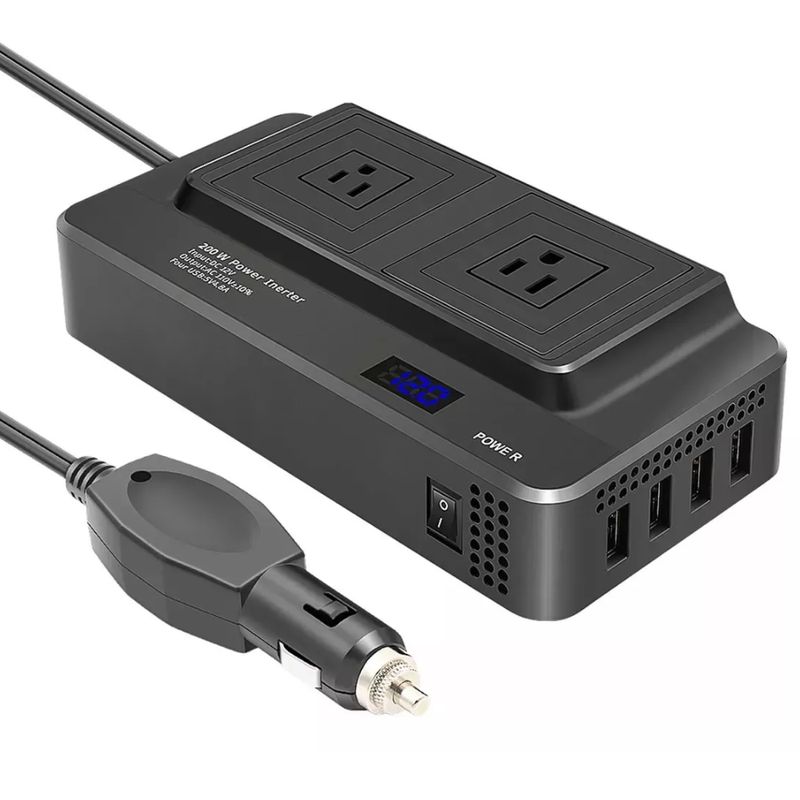GENERICO - Inversor Convertidor De Coche Corriente 12v A 110v Y 4usb