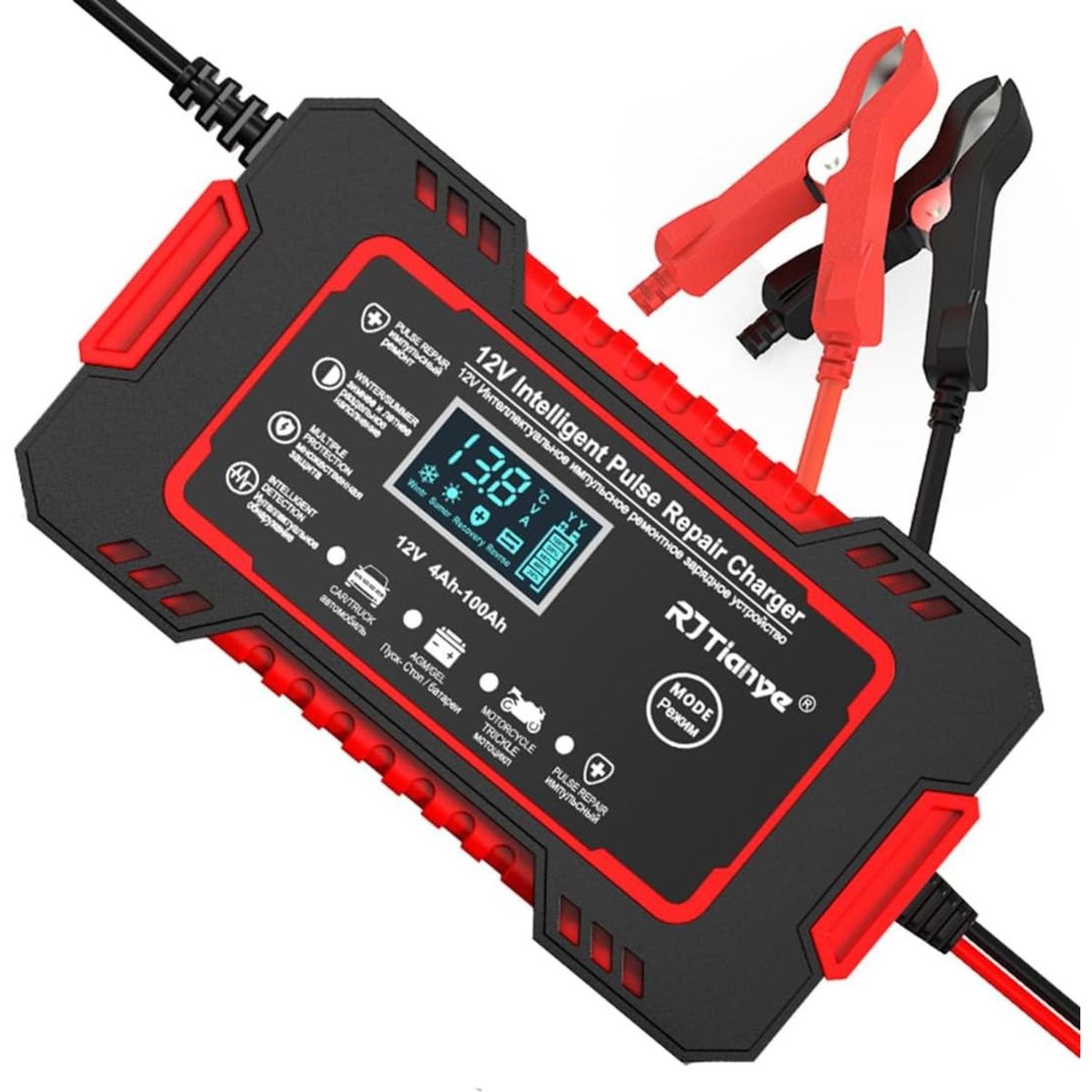 GENERICO - Cargador De Batería Para Coche, 12 V/6 Amperios