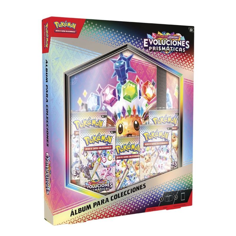 POKEMON - Blister Prismatic Evolutions Pokémon TCG - Álbum + 5 Sobres