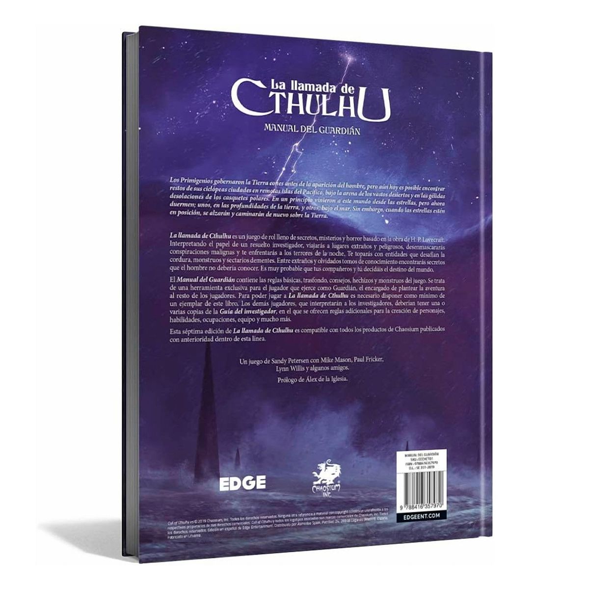 EDGE ENTERTAINMENT - La llamada De Cthulhu Manual Del Guardián Libro Juego Rol