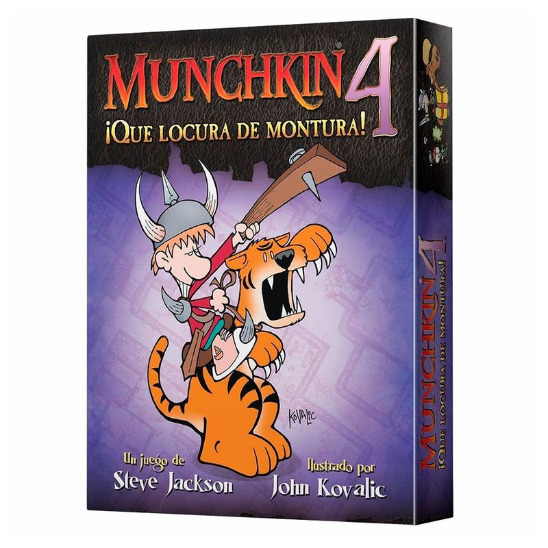 EDGE ENTERTAINMENT - Munchkin 4 ¡Que locura de montura Exp Juego Cartas Español