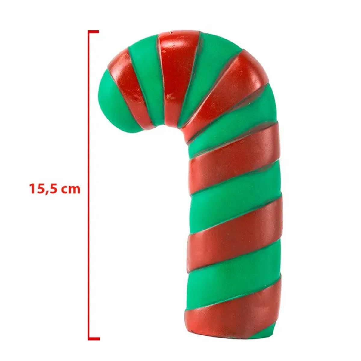 GENERICO - Juguete Mascotas Caucho Diseño Bastón de Dulce 1 pz