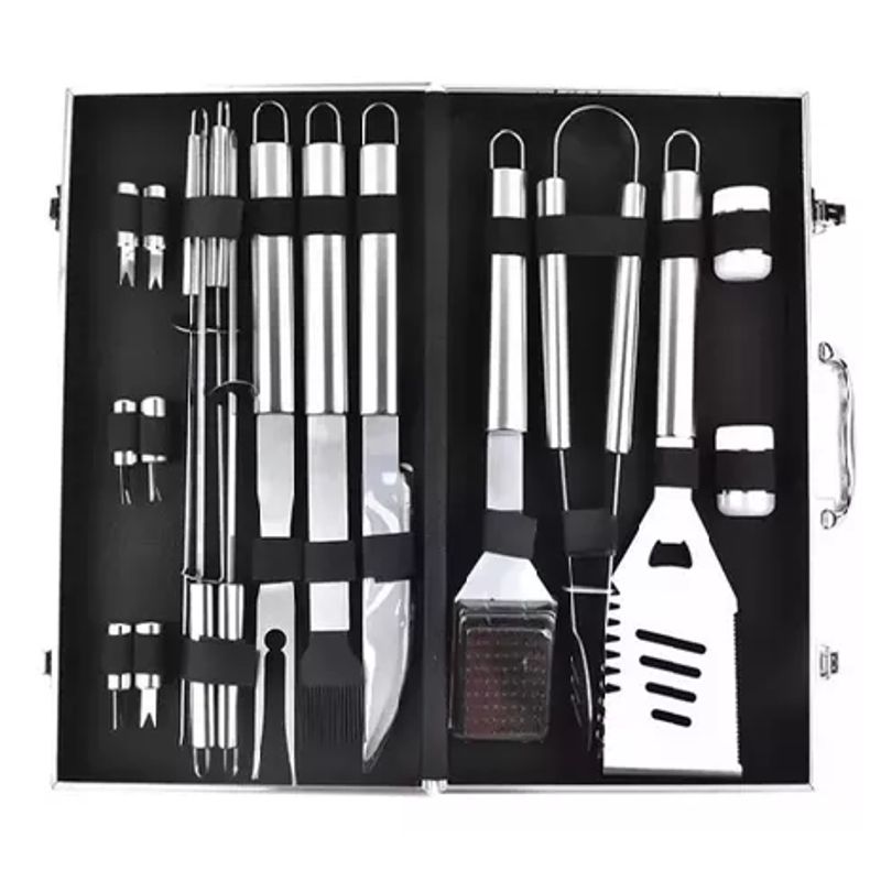GENERICO - SET DE CUCHILLOS DE  ASADO BBQ SKU