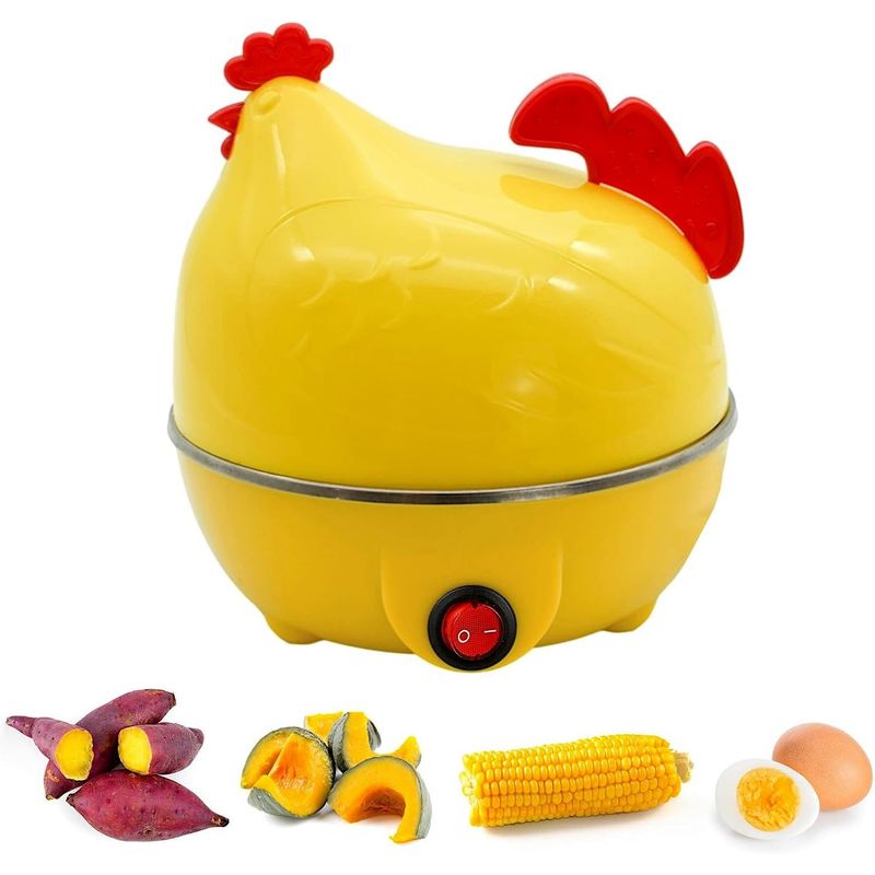 GENERICO - Hervidor De Huevos Multifuncional 7 Huevos Forma De Gallina