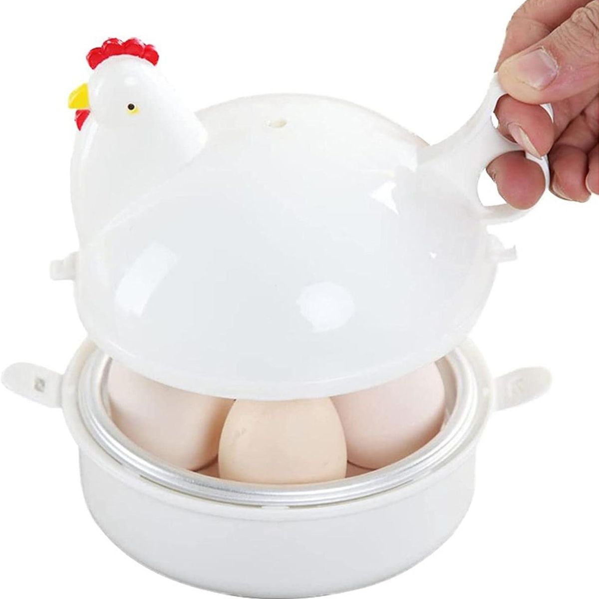 GENERICO - Hervidor De Huevos Multifuncional 7 Huevos Forma De Gallina