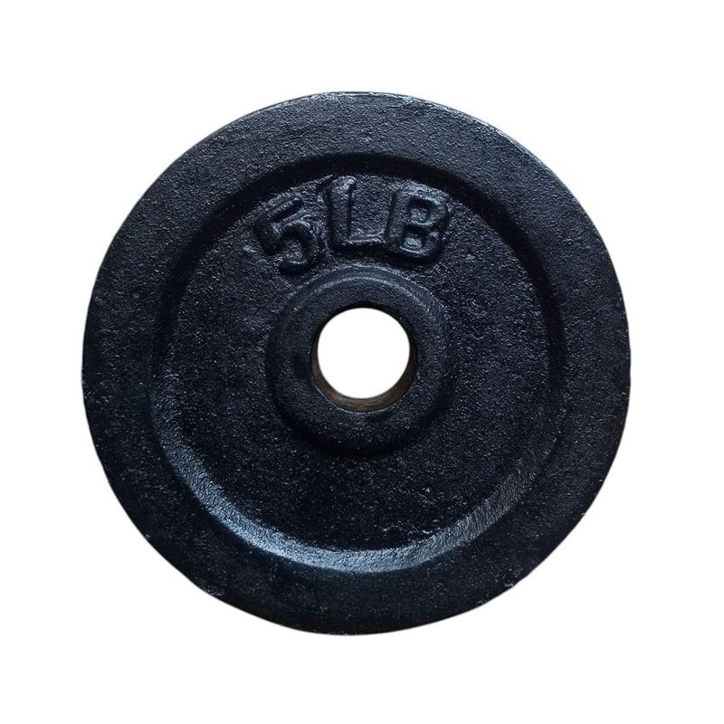 GENERICO - 1 Disco Pesas 5lbs Barras Mancuernas Estandar Gimnasio