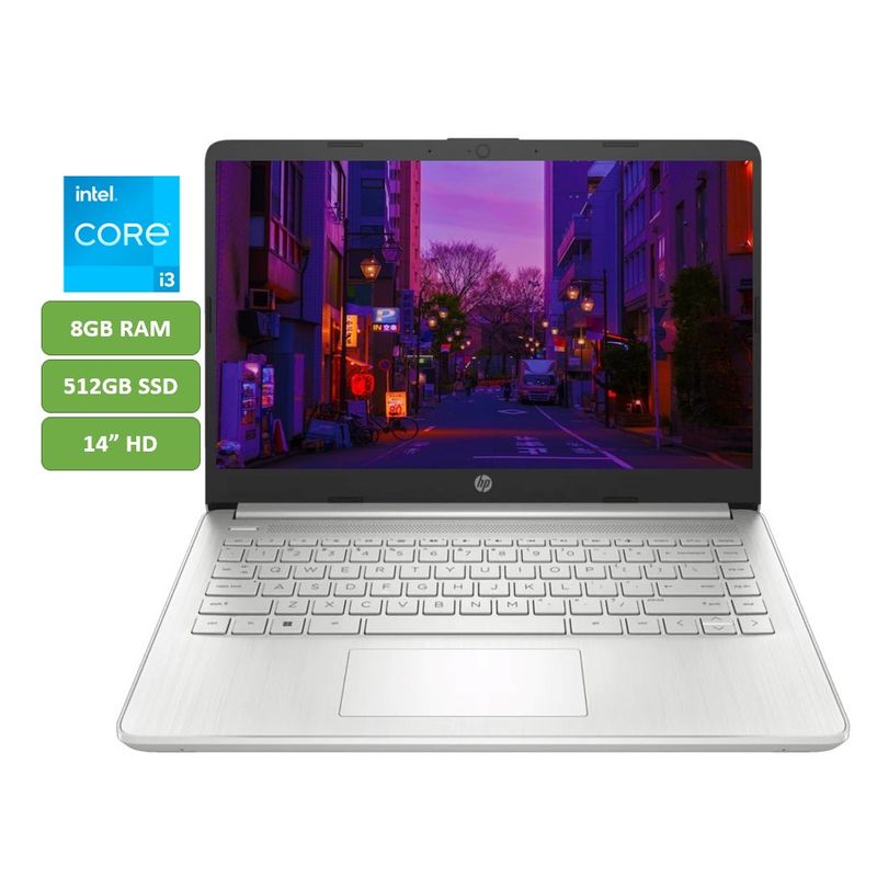 HP - PORTATIL HP - CORE I3 1215U - 8GB RAM - 512GB SSD - 14 HD - MOD: 14-DQ5038LA - COMPUTADOR PORTATIL