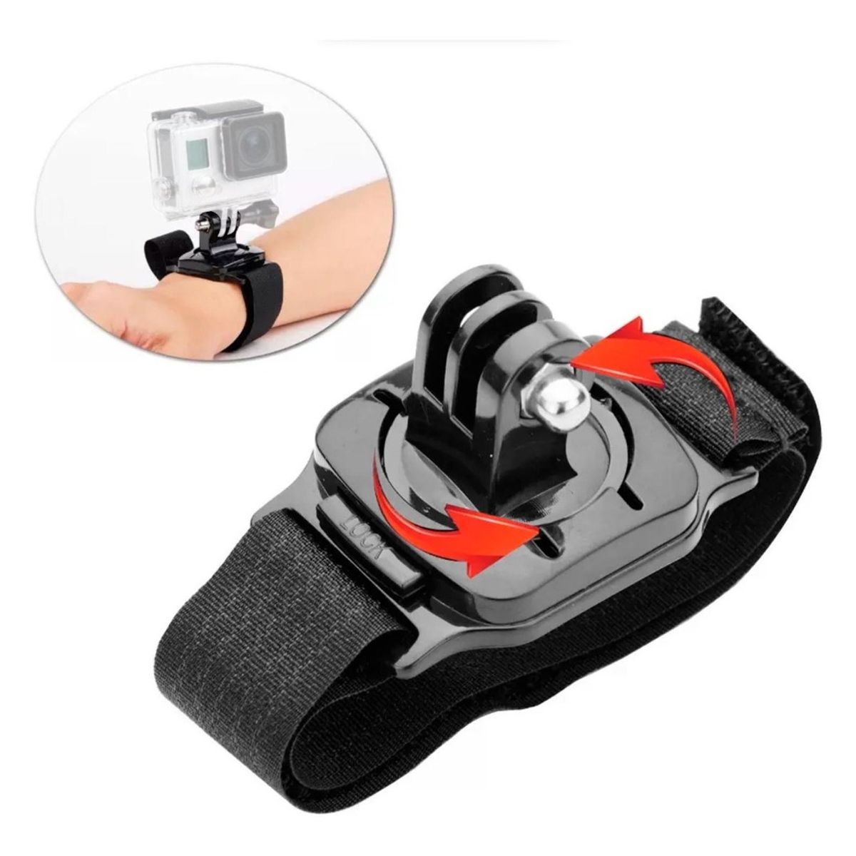 XALTA - Soporte Correa De Muñeca Brazo Gira 360 Con Velcro Ajustable